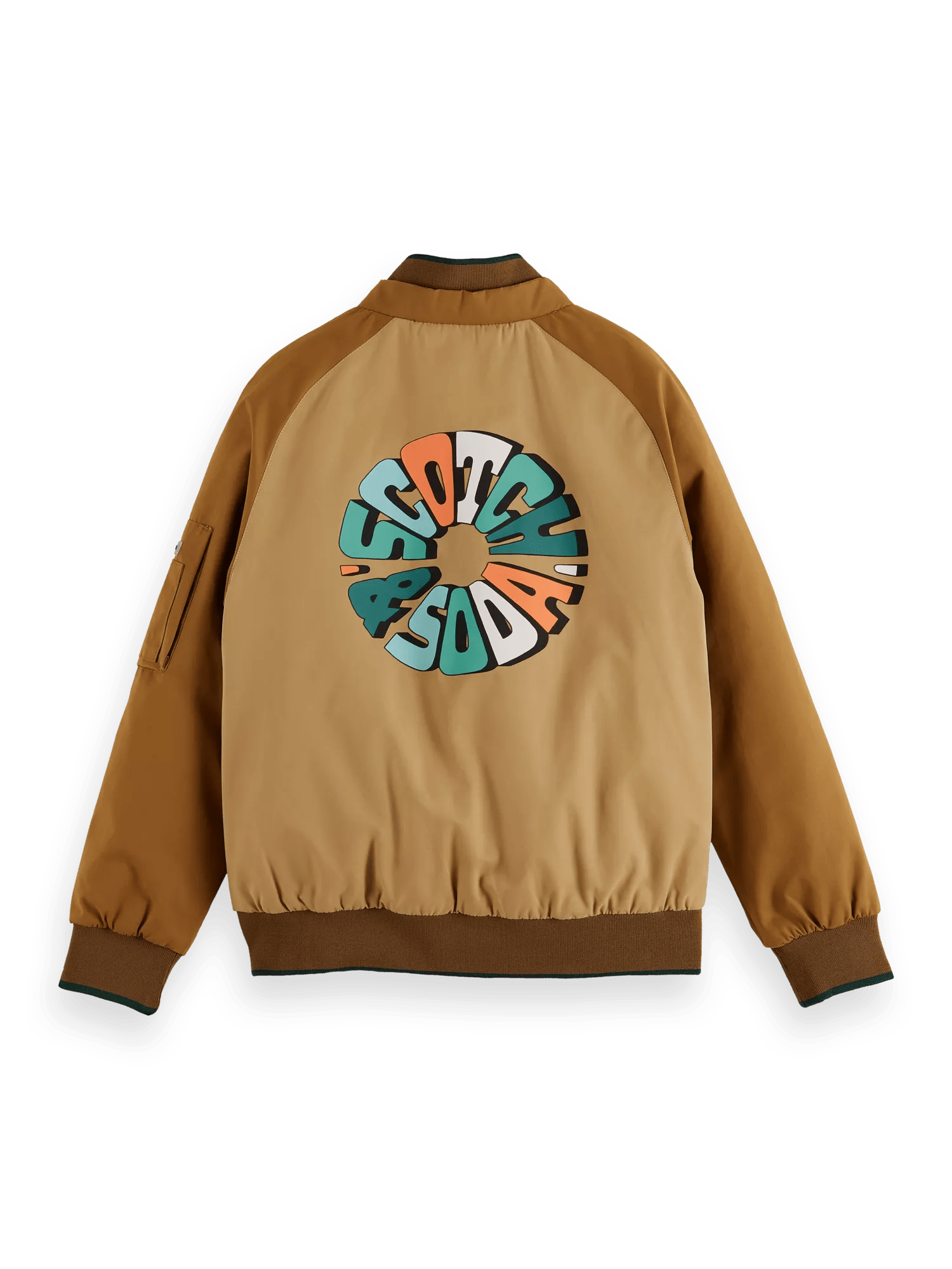 Scotch & Soda Raglan sleeve artwork bomber jacket BCK