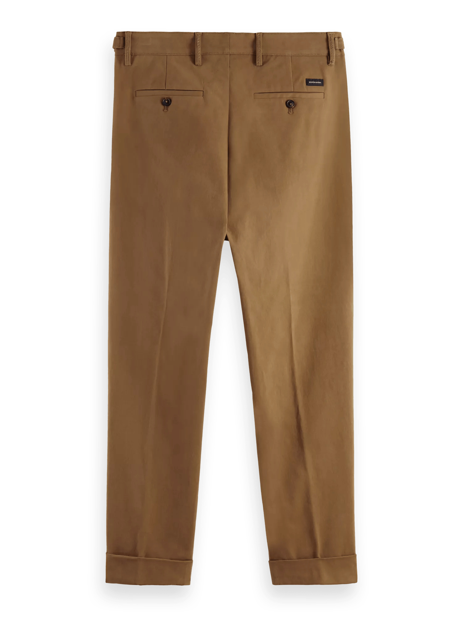 Scotch & Soda Cotton pleated pant with waist detail BCK