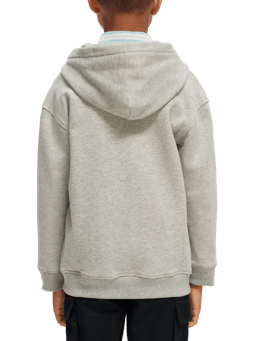 Scotch & Soda Relaxed-fit zip-through hoodie In Organic Cotton NHD-BCK