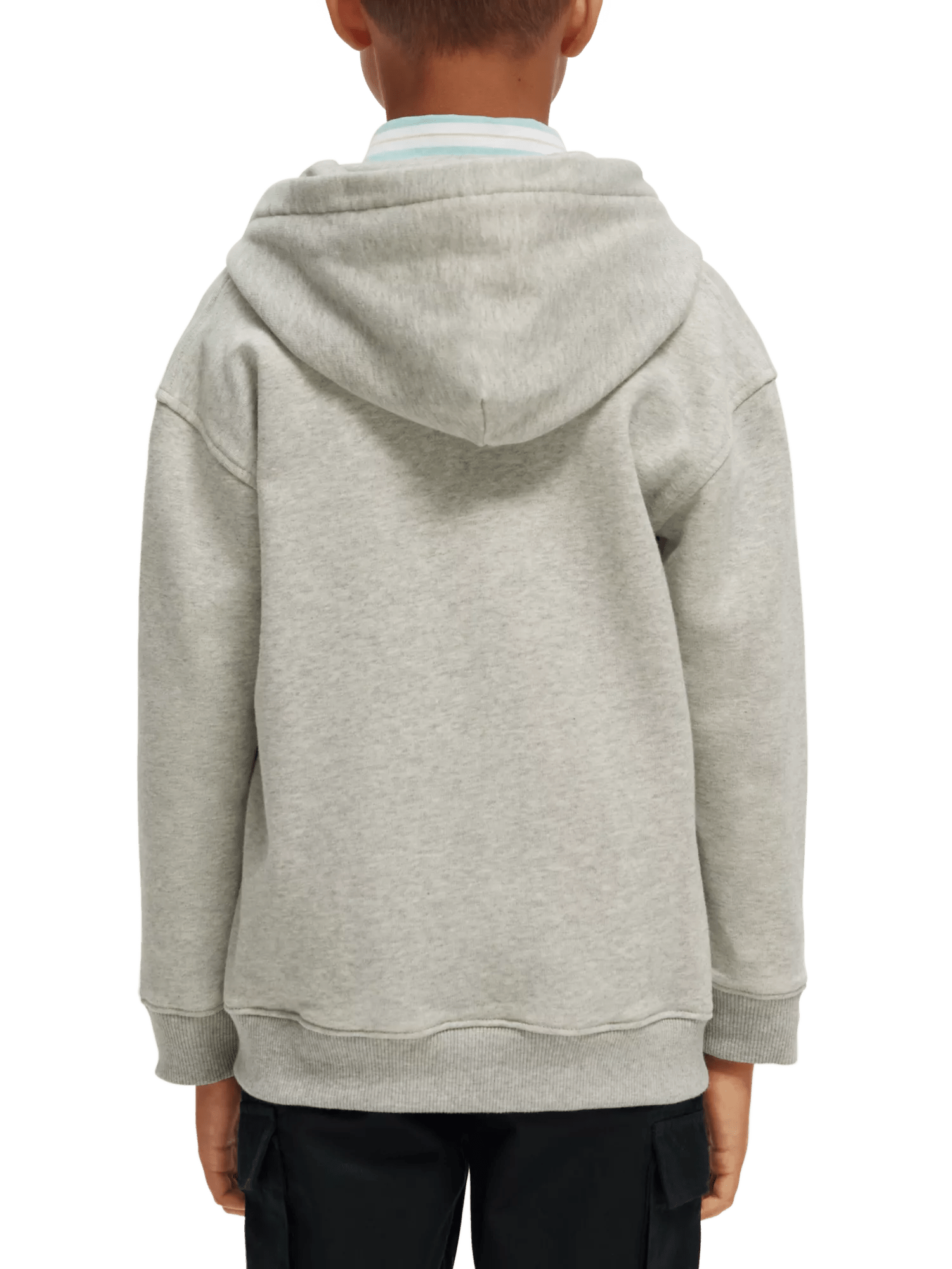 Scotch & Soda Relaxed-fit zip-through hoodie In Organic Cotton NHD-BCK