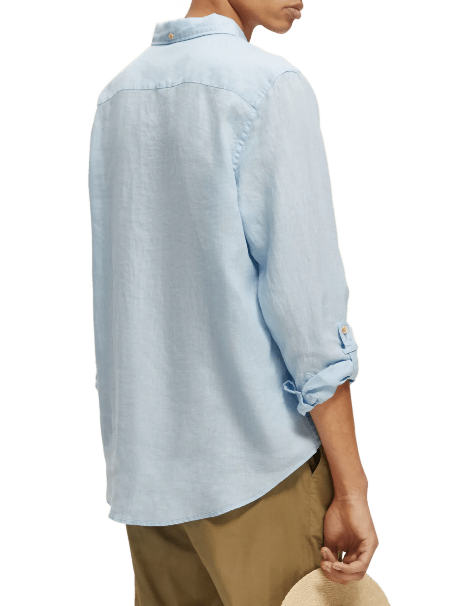 Scotch & Soda Linen shirt with sleeve roll-up NHD-BCK