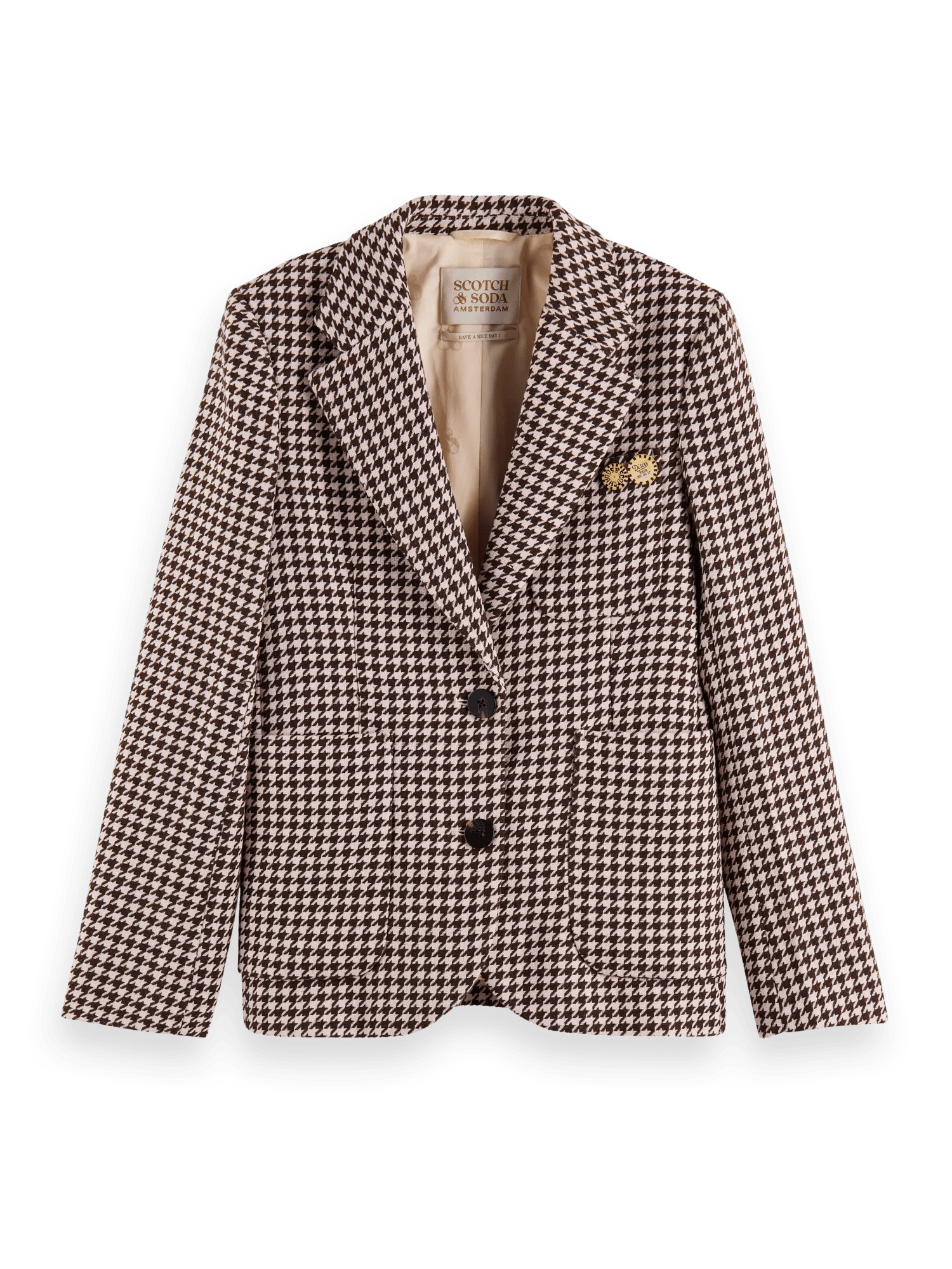 Scotch & Soda Single-breasted wool-blended blazer FNT