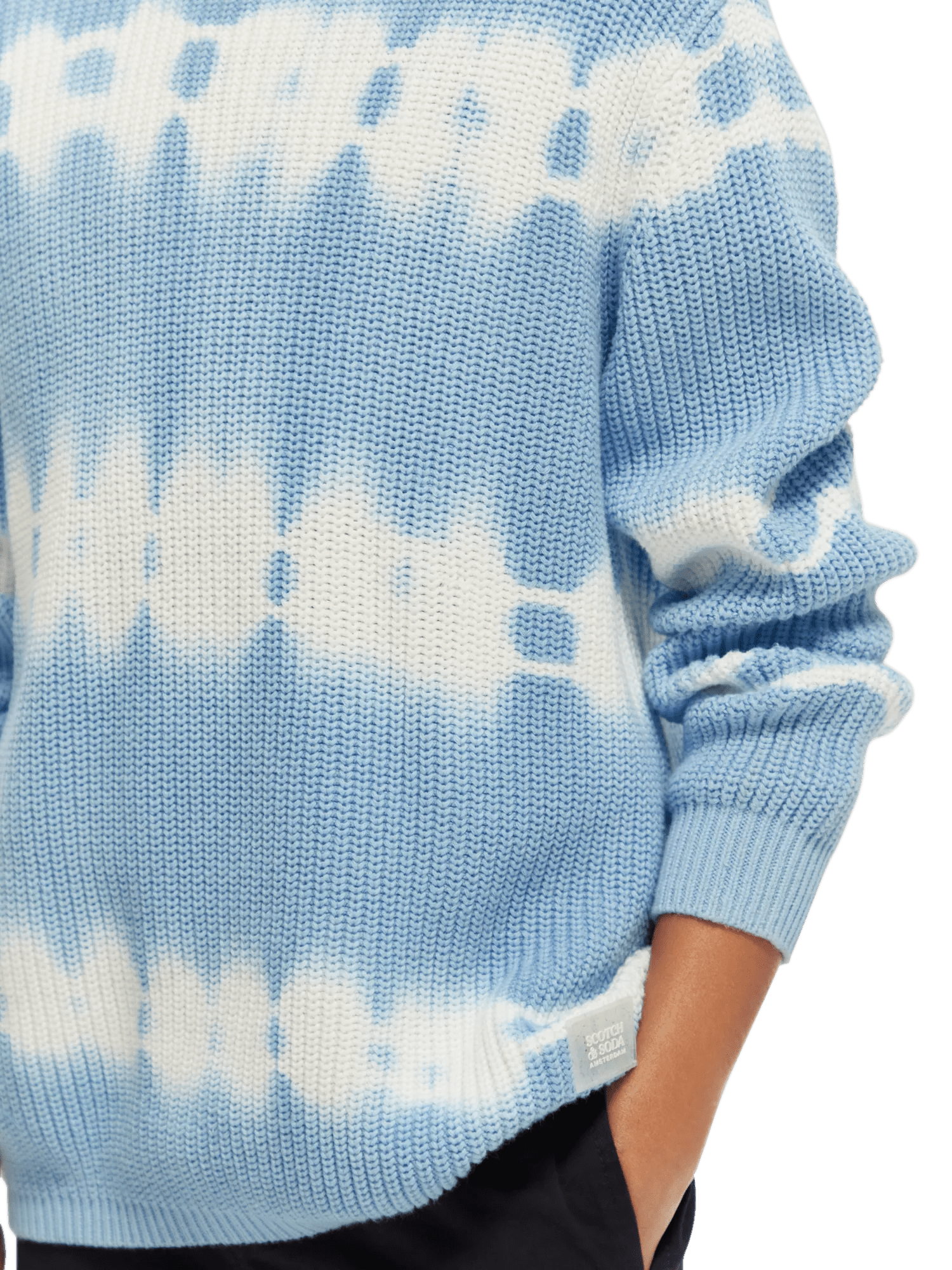 Scotch & Soda Tie-Dye rib knit organic cotton sweater NHD-DTL1