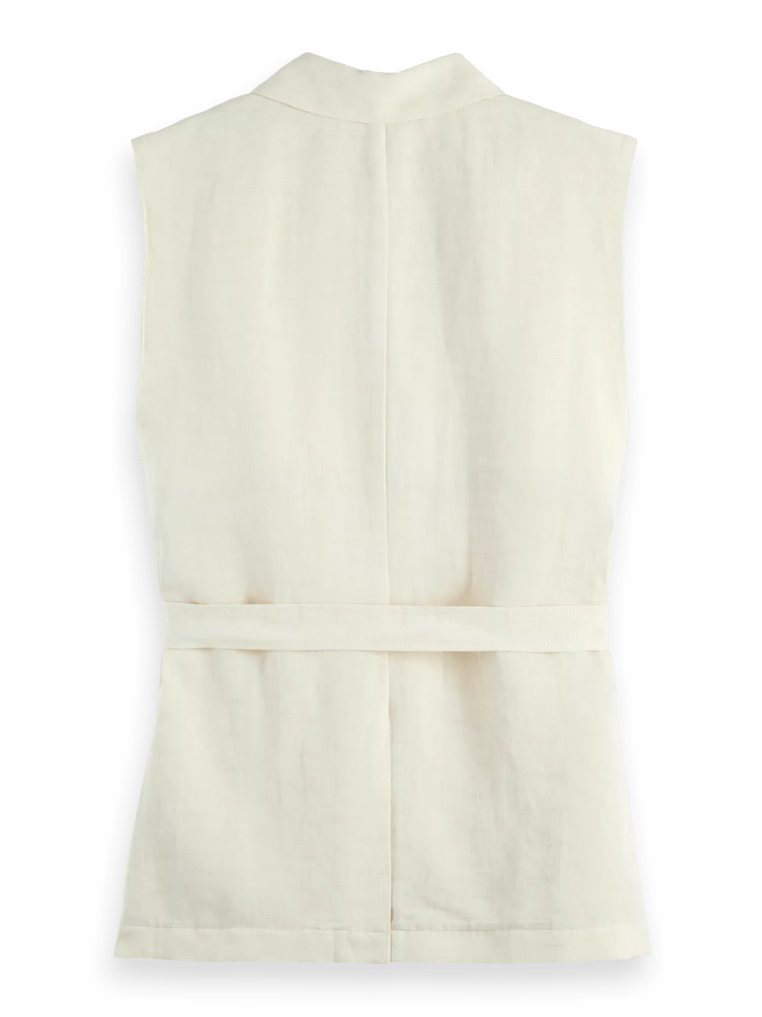 Scotch & Soda Belted double-breasted gilet BCK