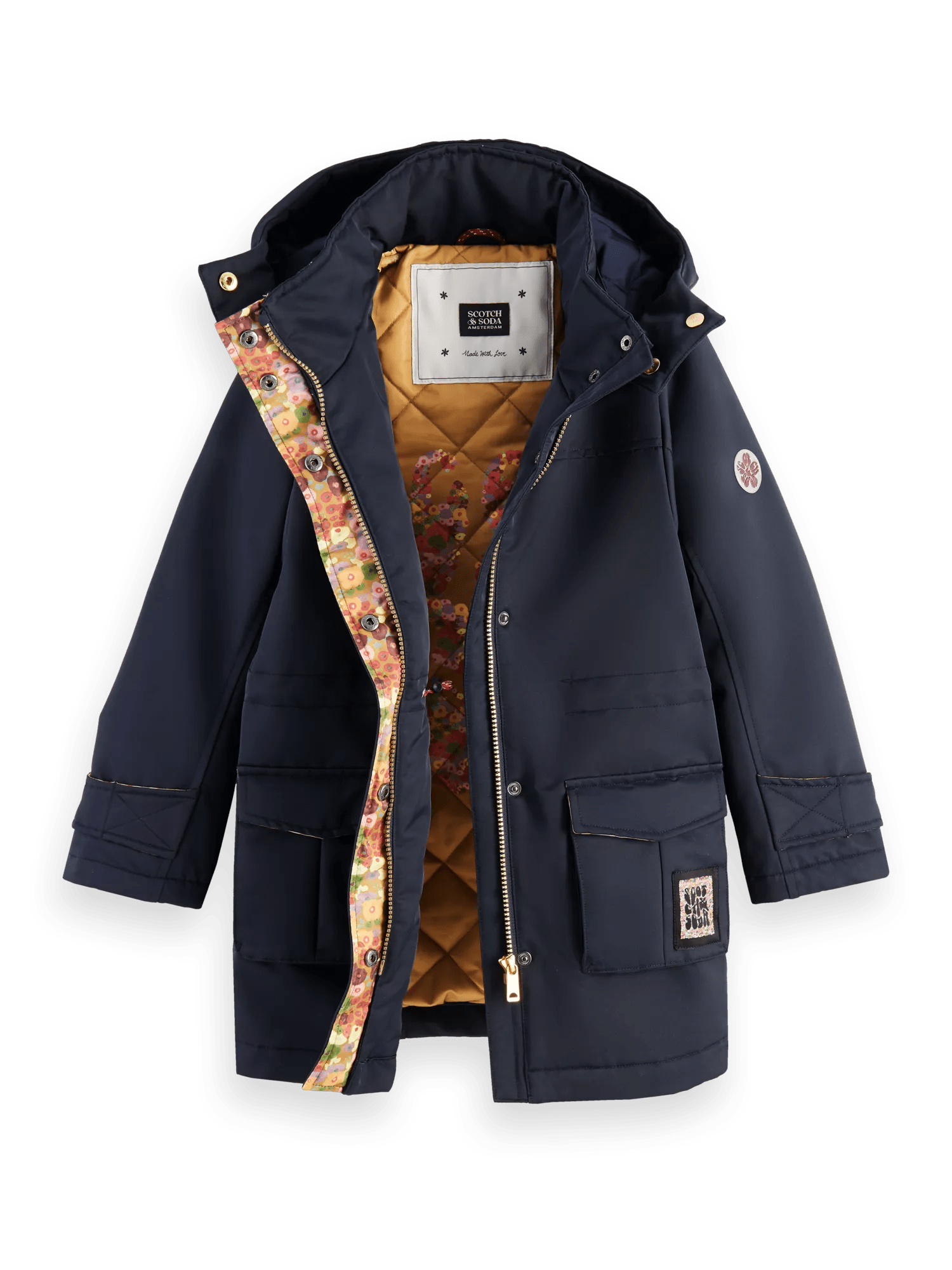 Scotch & Soda Mid-length parka jacket DTL