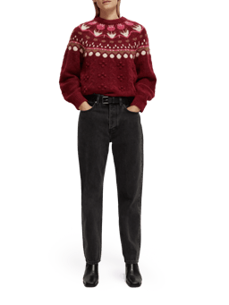 Scotch & Soda Cable knit Fair Isle sweater NHD-FNT