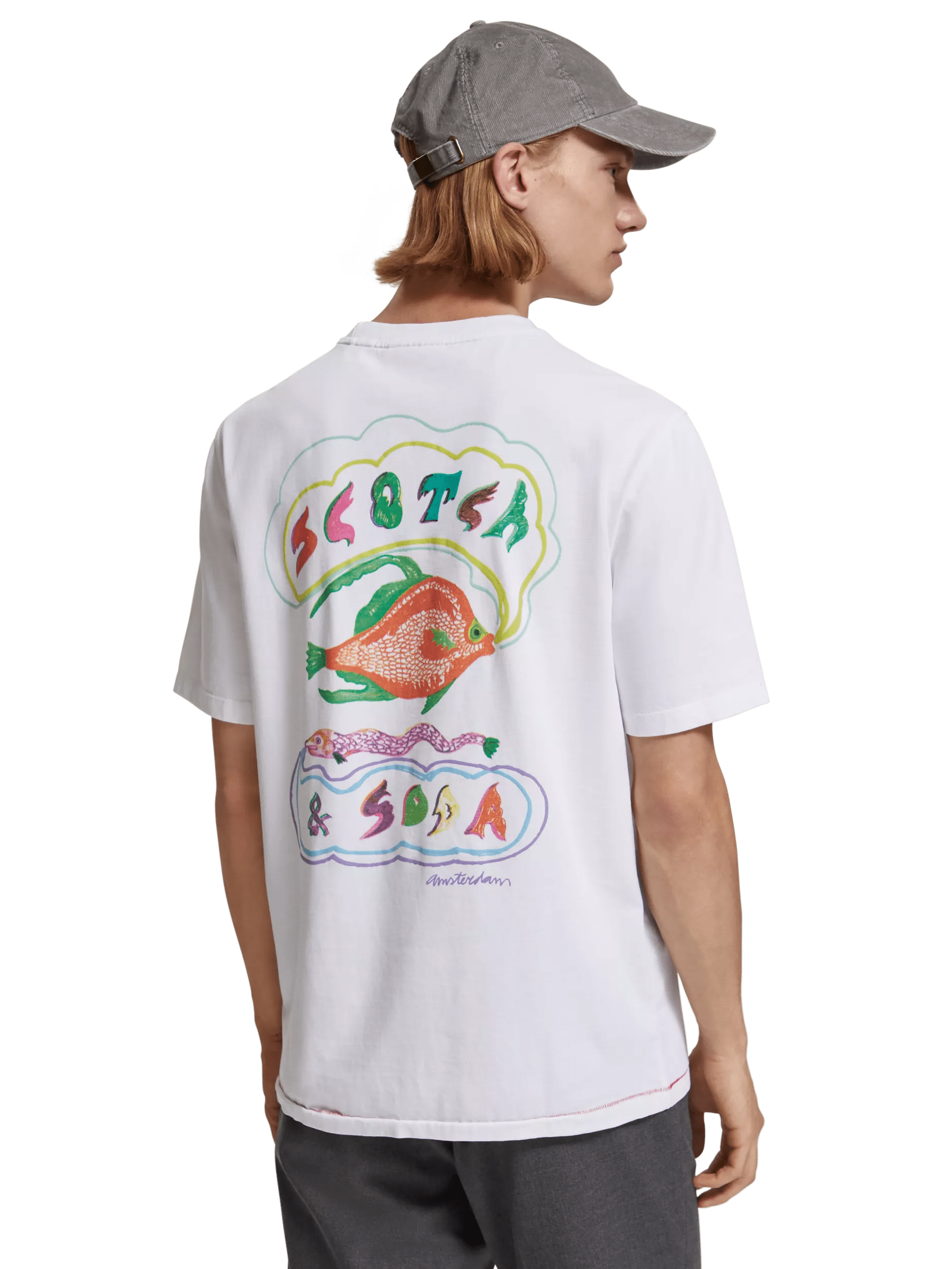 Scotch & Soda T-shirt met korte mouwen en artwork MDL-BCK