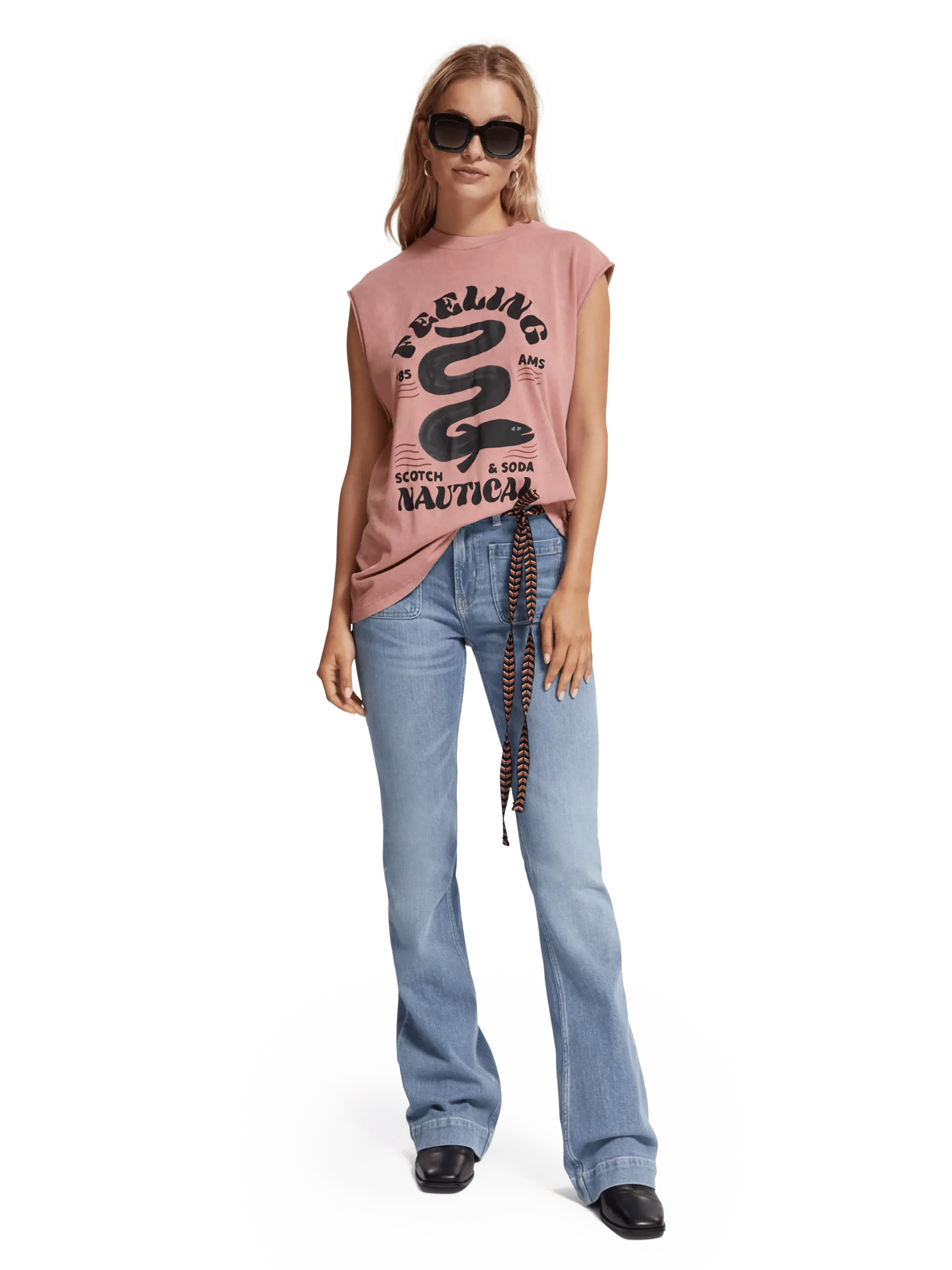Scotch & Soda The Charm high-rise classic flared jeans MDL-FNT