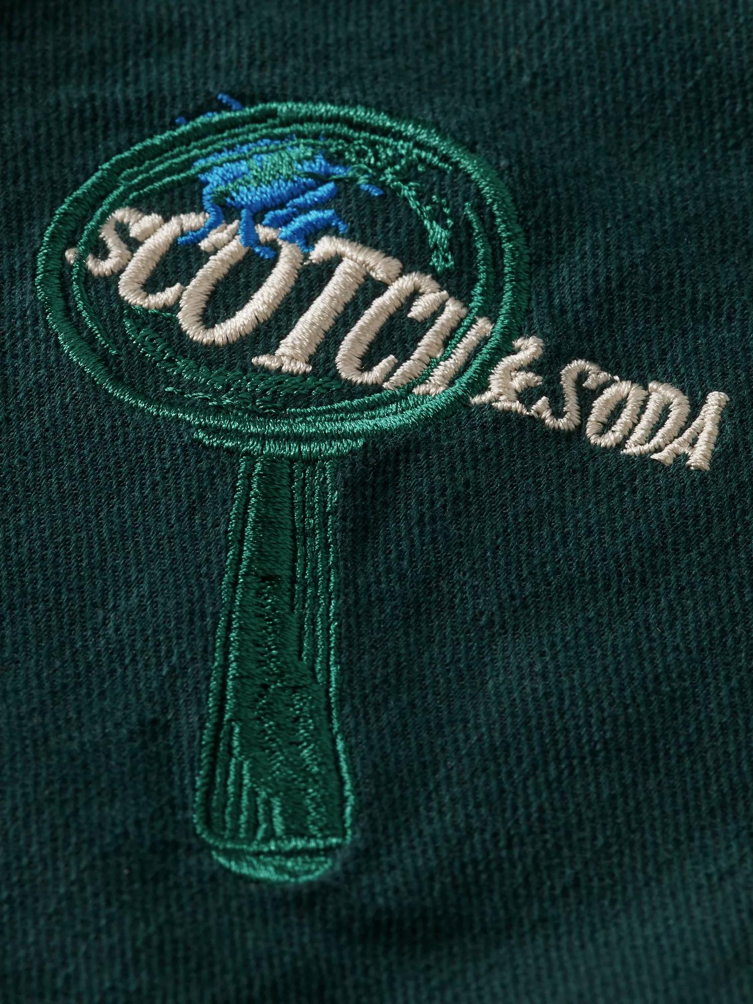 Scotch & Soda Embroidered artwork Cotton Linen worker shorts DTL6