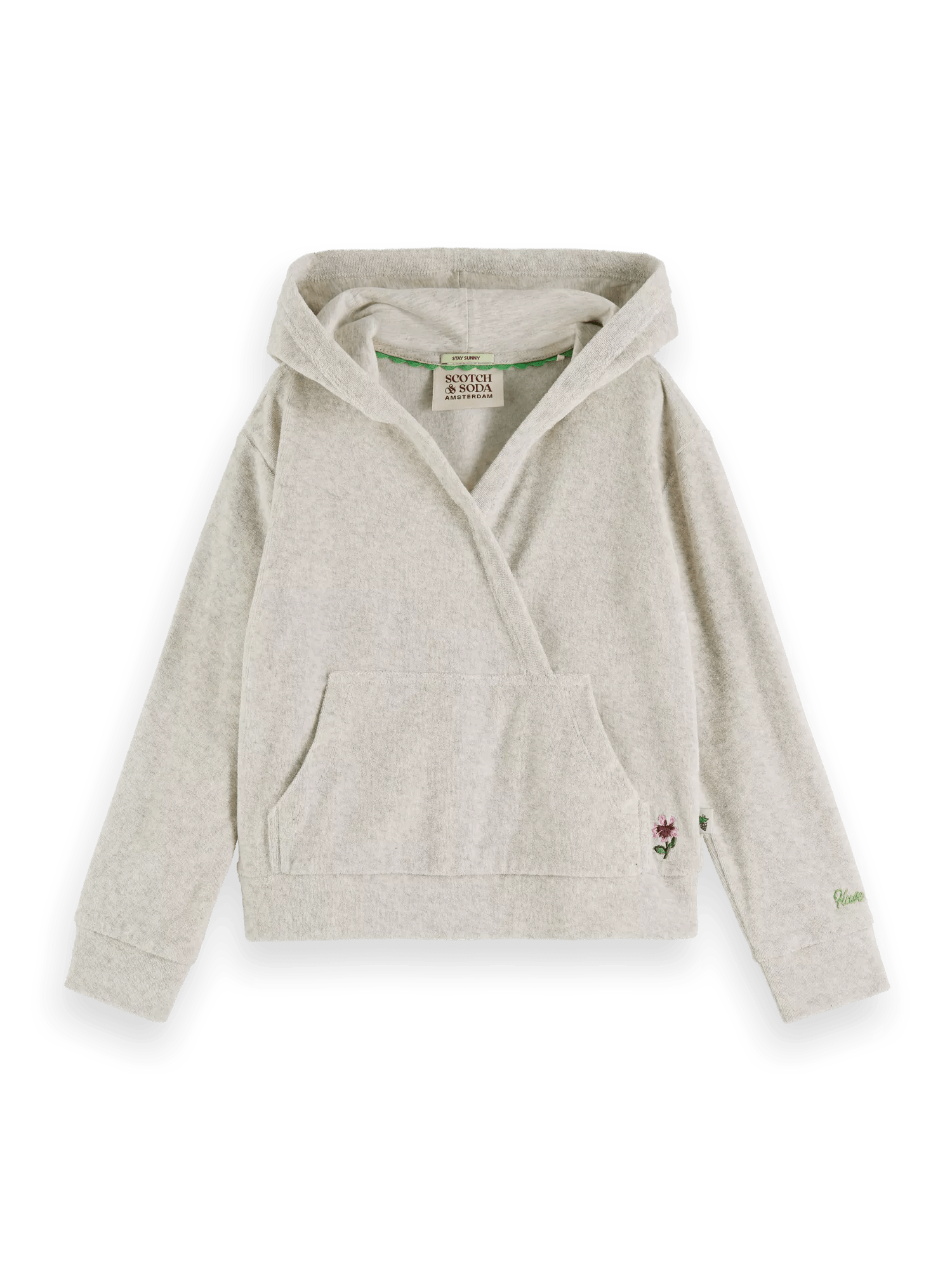 Scotch & Soda Relaxed-fit wrap towelling hoodie FNT
