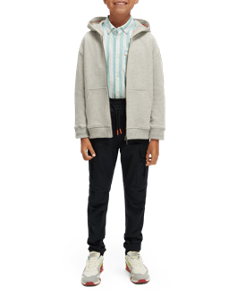 Scotch & Soda Relaxed-fit zip-through hoodie In Organic Cotton NHD-FNT