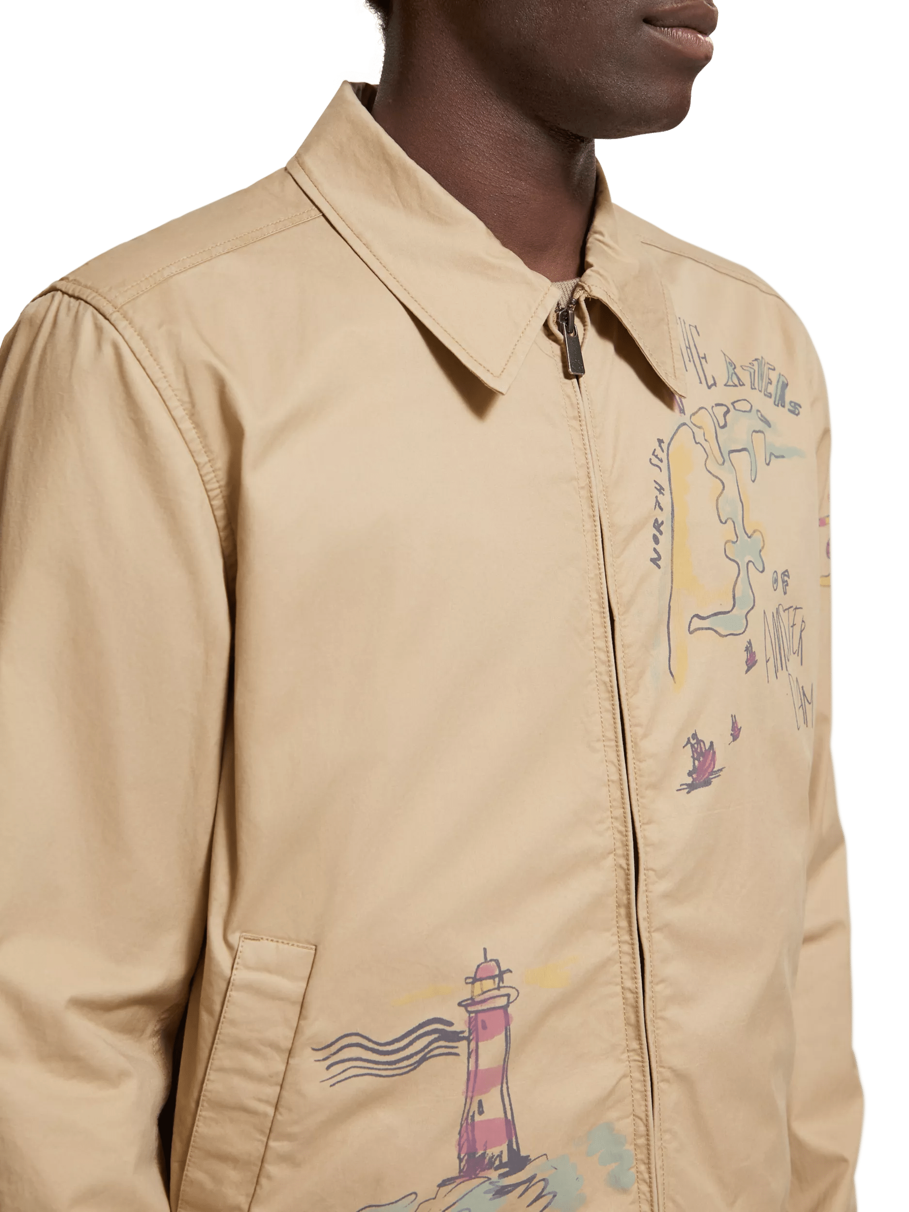 Scotch & Soda Printed Harrington jacket MDL-DTL1