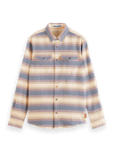 Scotch & Soda Regular-Fit basket weave gradient stripe shirt NHD-CRP