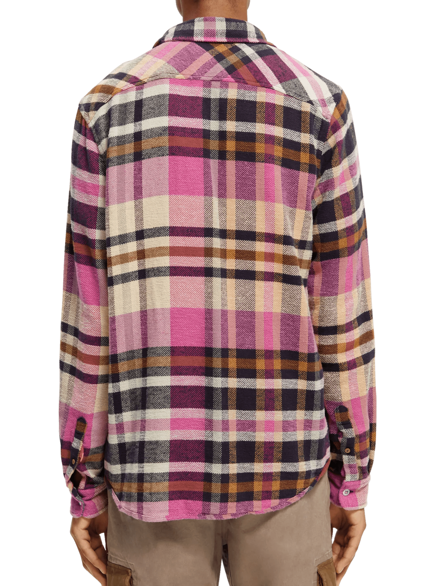 Scotch & Soda Regular-Fit checked brushed flannel shirt NHD-BCK