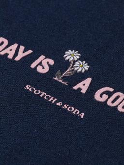 Scotch & Soda Sweat à coupe décontractée avec col rond et graphisme DTL6