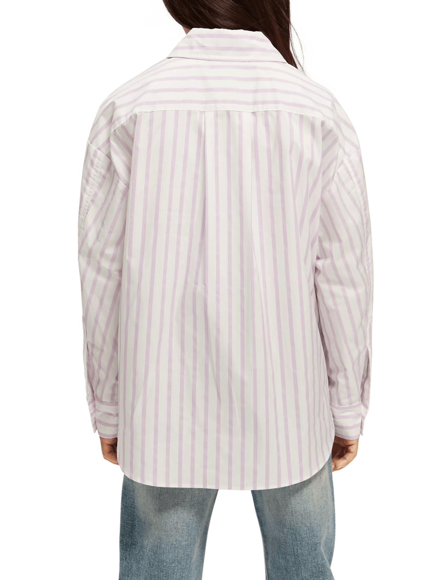 Scotch & Soda Embroidered oversized organic cotton shirt NHD-BCK