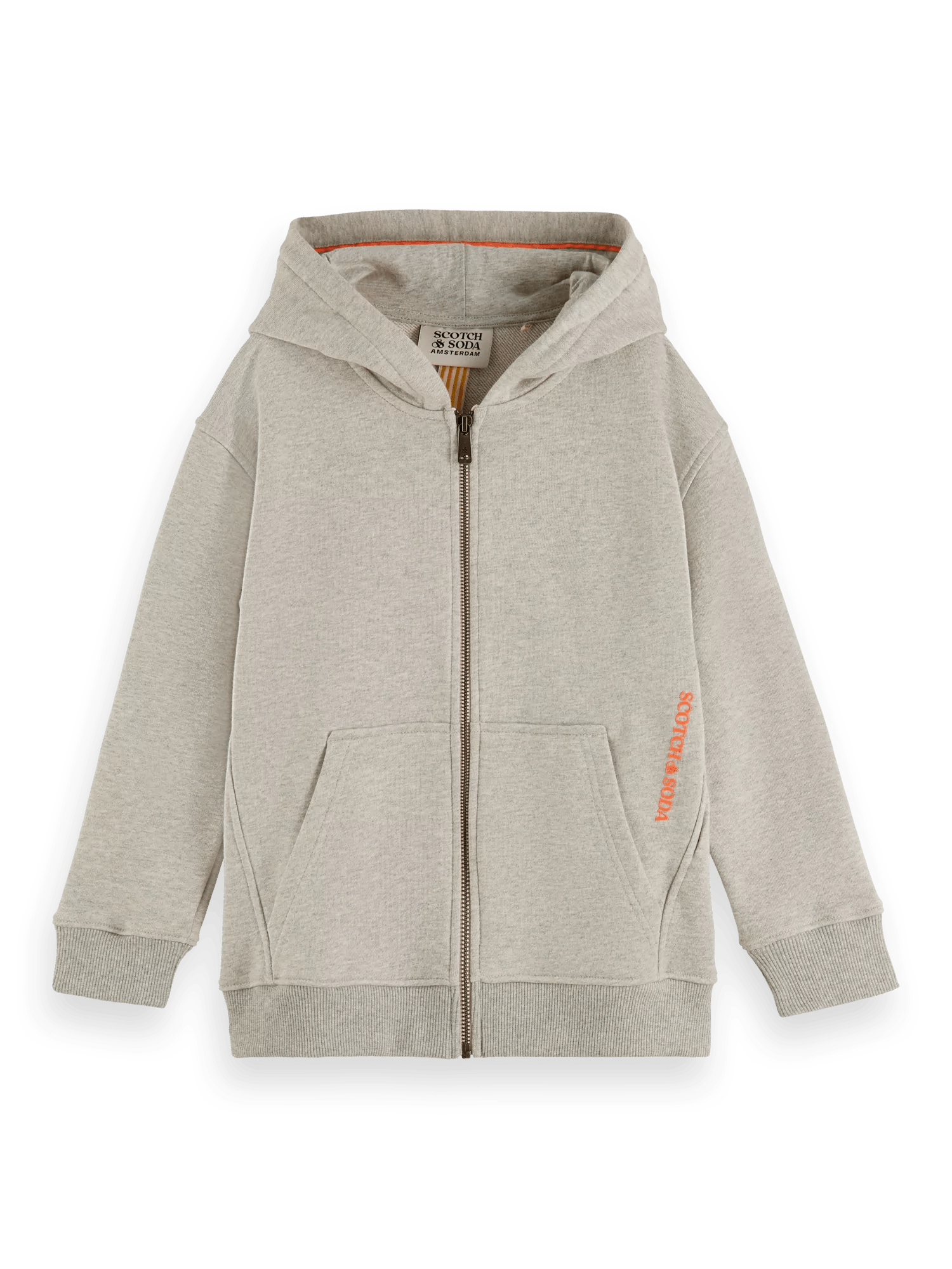 Scotch & Soda Relaxed-fit zip-through hoodie In Organic Cotton FNT