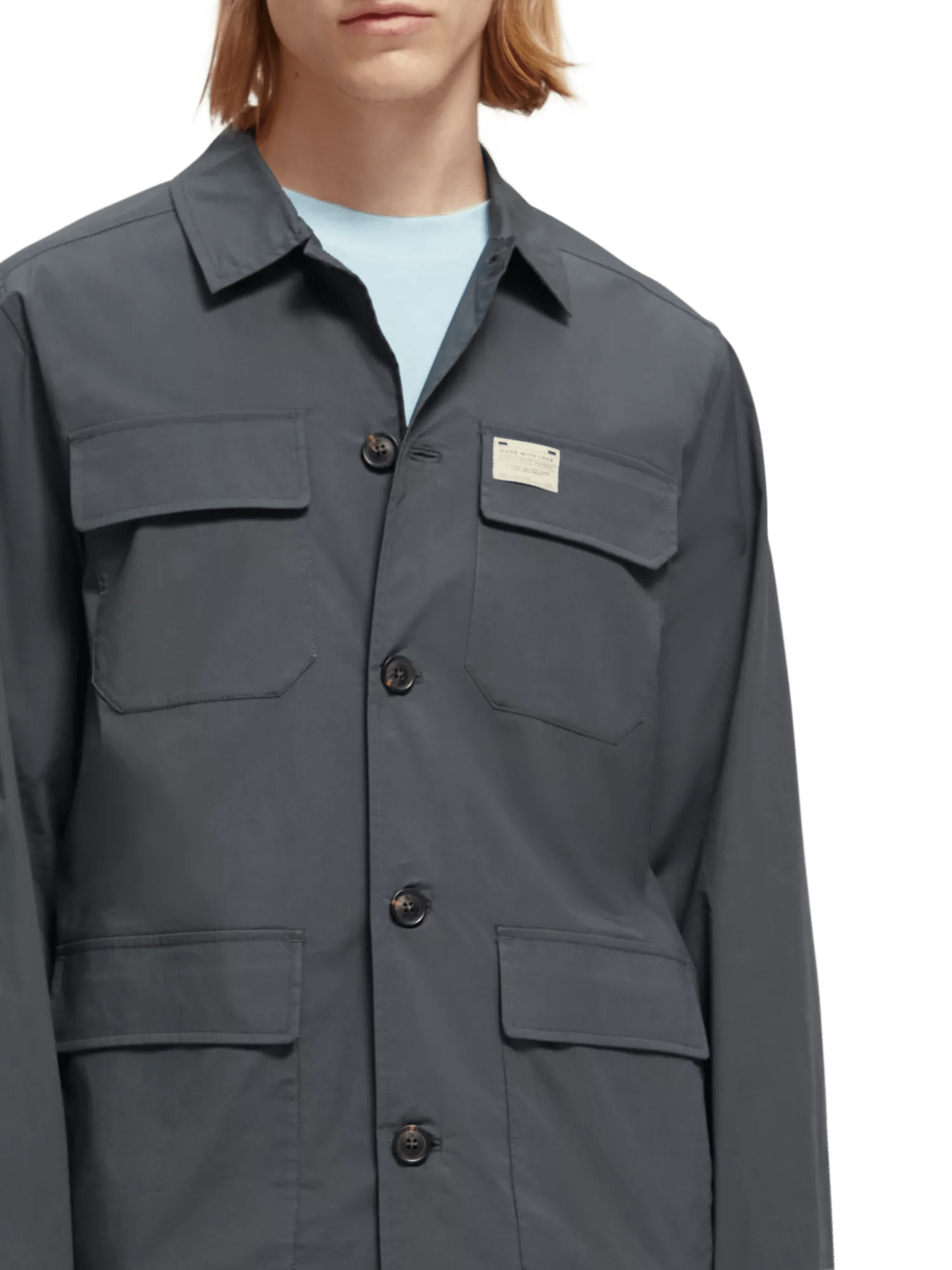 Scotch & Soda Lightweight poplin army jacket NHD-DTL1