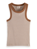 Scotch & Soda Fitted rib racer-back tank-top FNT