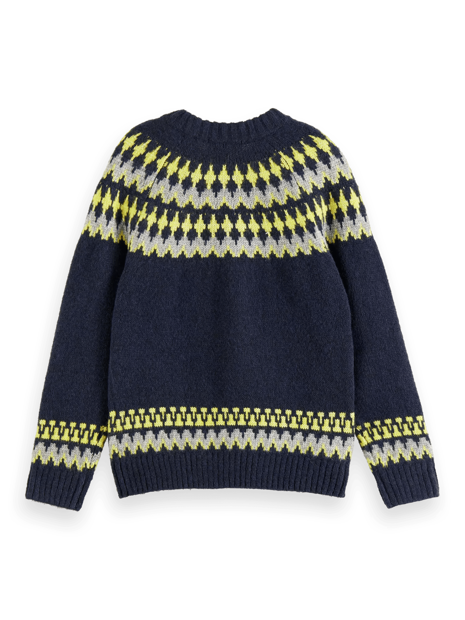Scotch & Soda Intarsia knitted crewneck sweater BCK