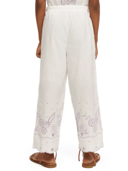 Scotch & Soda Broderie anglaise cropped pants NHD-BCK