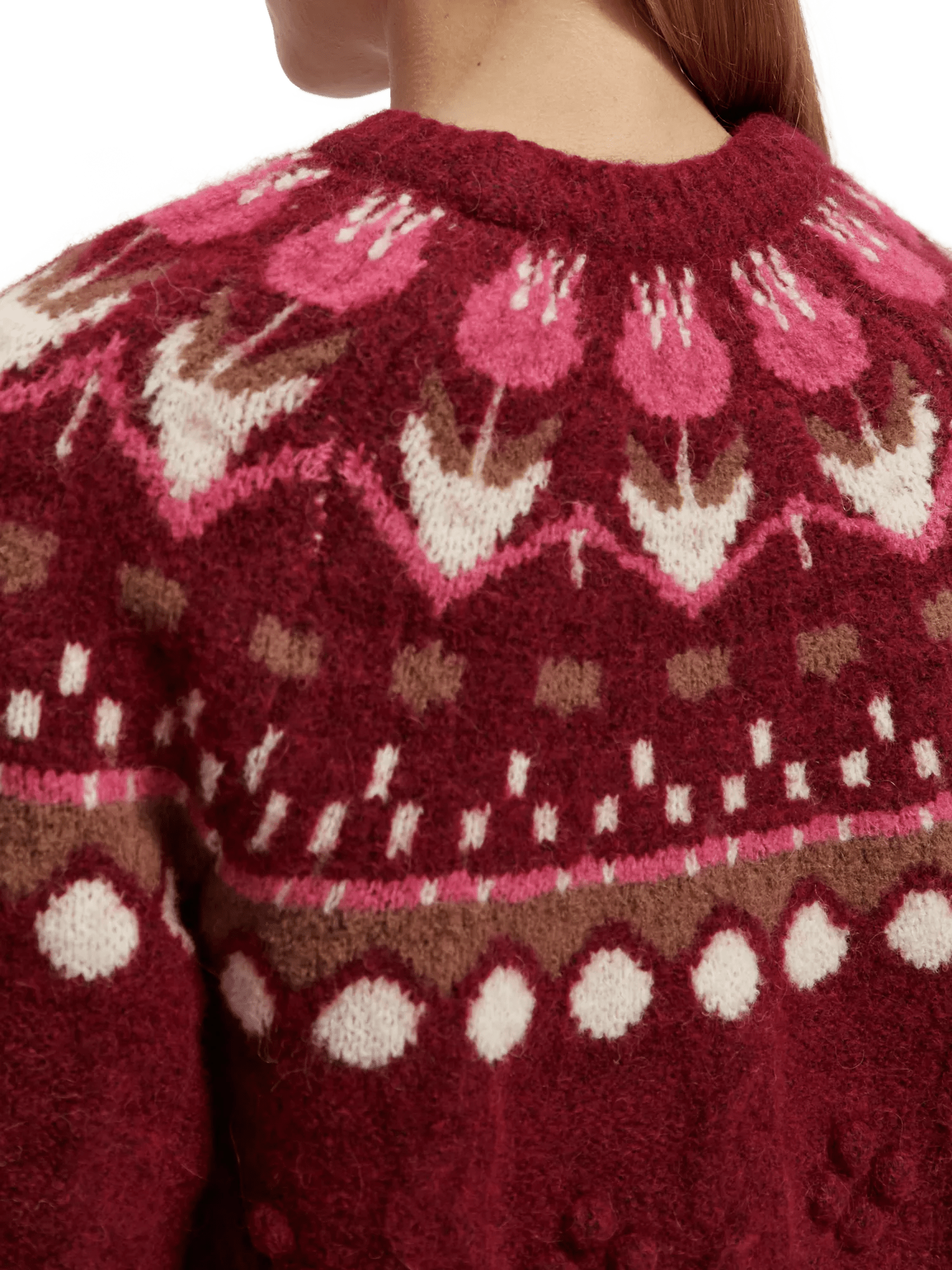 Scotch & Soda Cable knit Fair Isle sweater NHD-DTL3