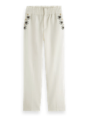 Scotch & Soda Embroidered high-rise trousers MDL-CRP