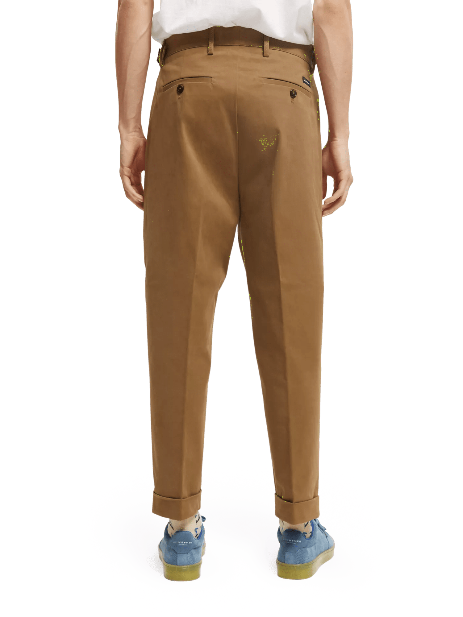Scotch & Soda Cotton pleated pant with waist detail NHD-BCK