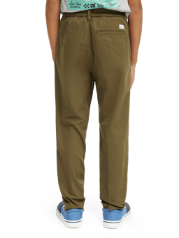 Scotch & Soda Loose-tapered fit pleated chino MDL-BCK