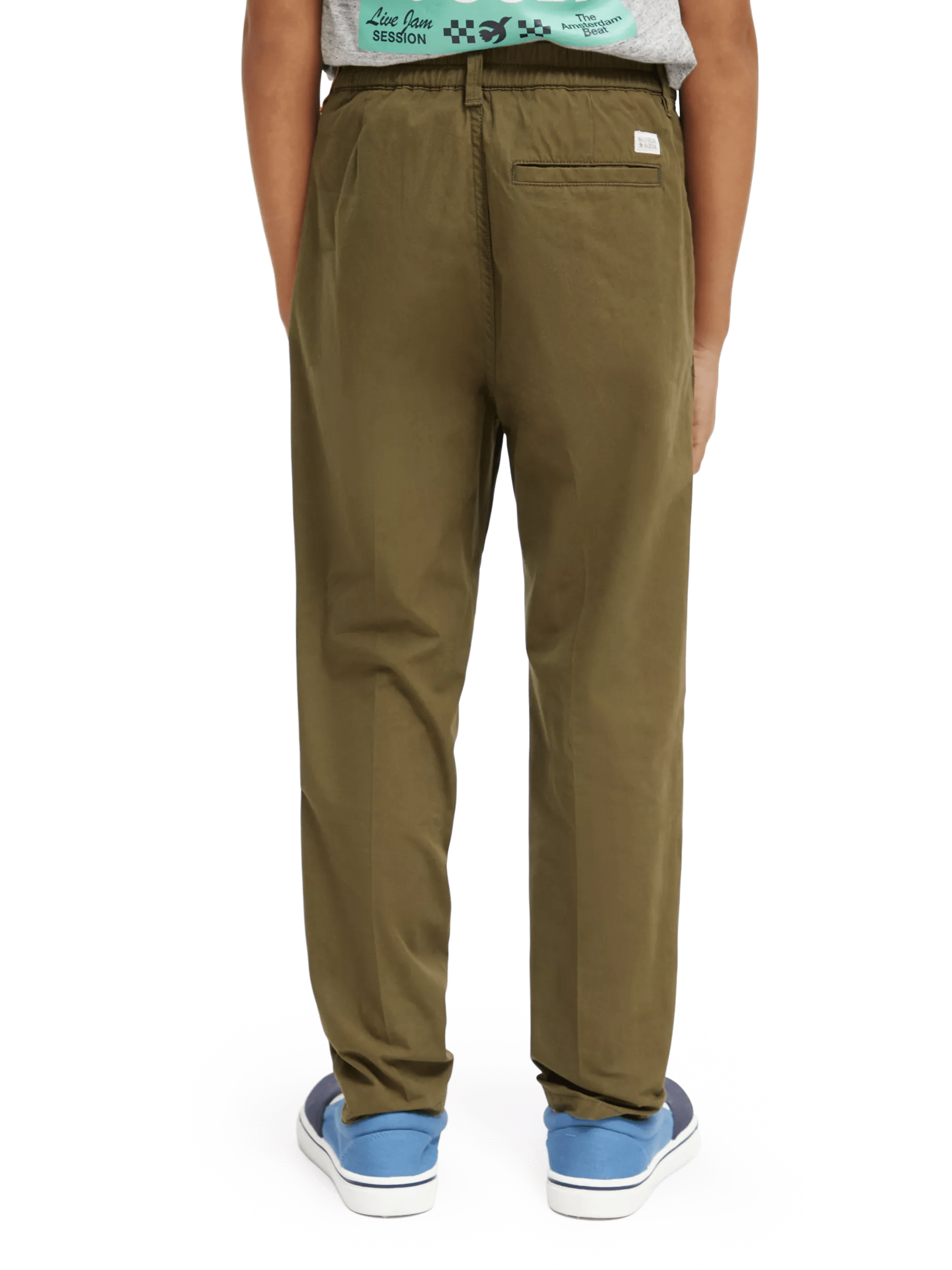 Scotch & Soda Loose-tapered fit pleated chino MDL-BCK