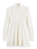 Scotch & Soda Mini-robe en coton bio à broderies anglaises NHD-CRP