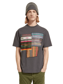 Scotch & Soda Relaxed-fit woven appliqué T-Shirt MDL-CRP
