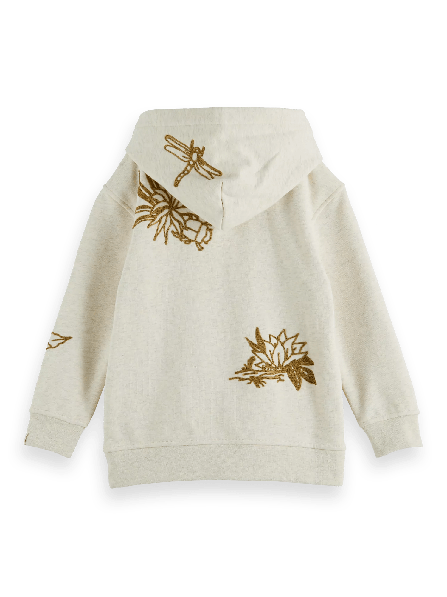 Scotch & Soda Hoodie with placed embroideries in Organic Cotton BCK