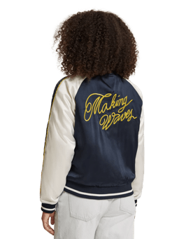 Scotch & Soda Embroidered bomber with contrast detail MDL-BCK