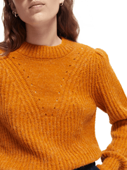 Scotch & Soda Fuzzy knitted puffy sleeve sweater NHD-DTL1