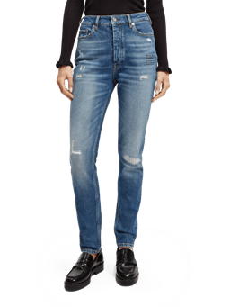 Scotch & Soda The Line high-rise skinny fit organic cotton jeans NHD-CRP
