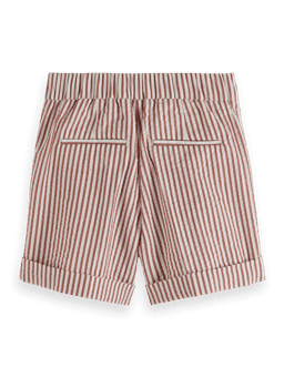 Scotch & Soda Striped seersucker shorts BCK