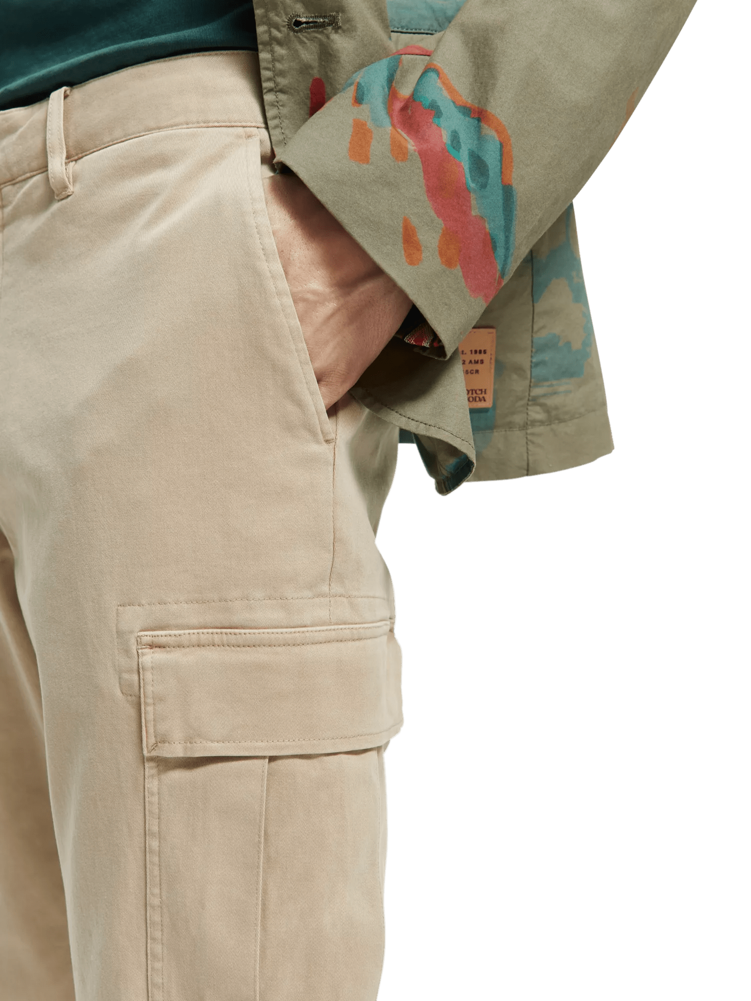 Scotch & Soda Stuart regular slim-fit organic cotton cargo trousers NHD-DTL2