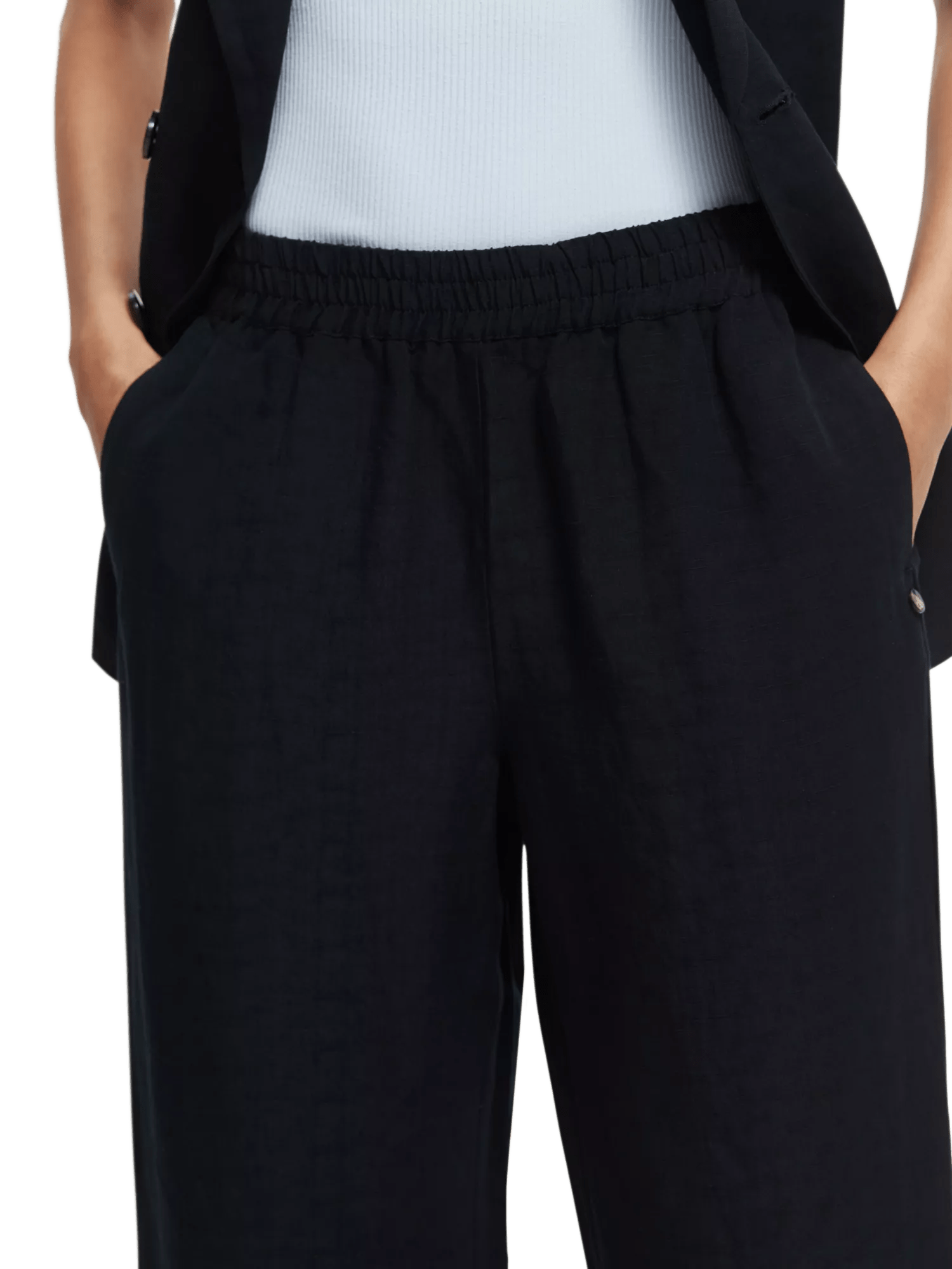 Scotch & Soda Gia mid-rise wide-leg elasticated trousers NHD-DTL1