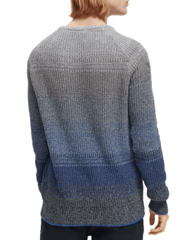 Scotch & Soda Eternal Blauw degrade knit in recycled denim NHD-BCK