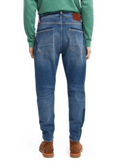 Scotch & Soda The Dean Loose Tapered Fit Jeans mit Patchwork-Design NHD-BCK