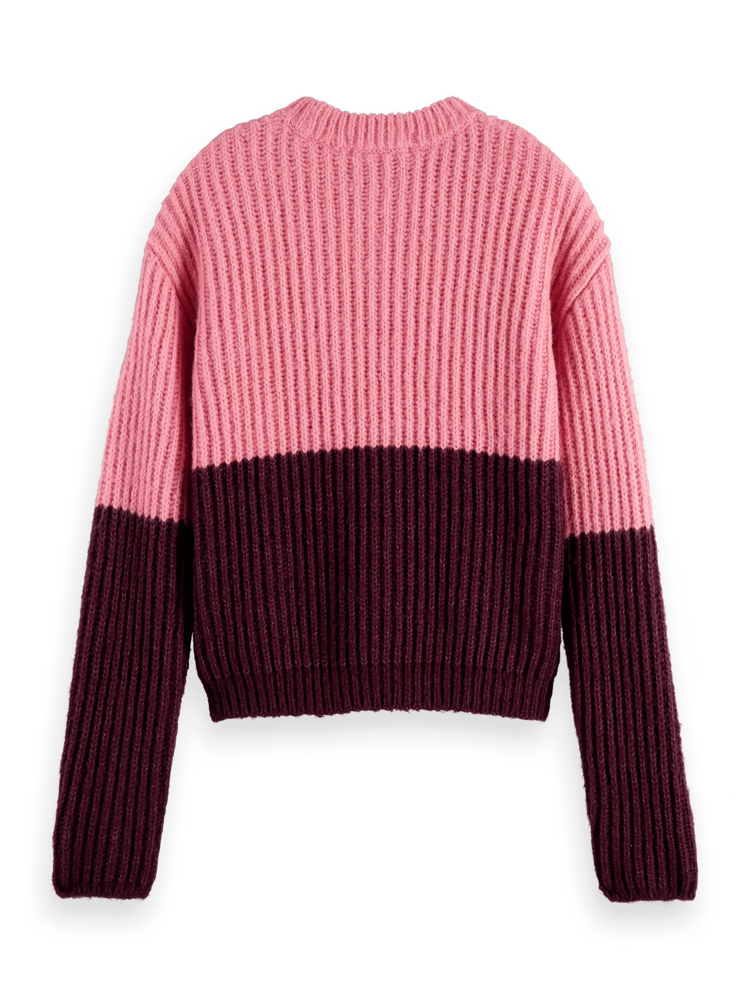 Scotch & Soda Chunky knit colour-blocked sweater BCK