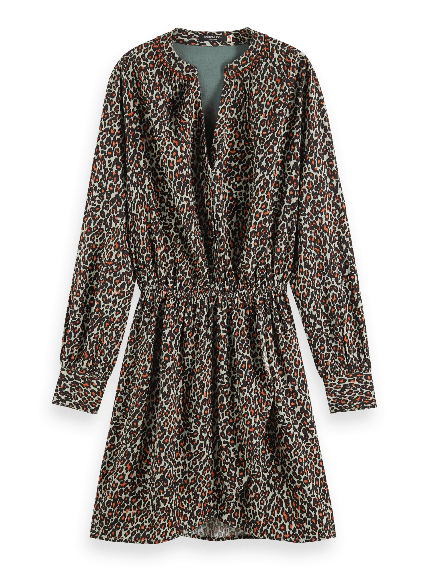 Scotch & Soda Mini-jurk met lange mouwen en V-hals FNT