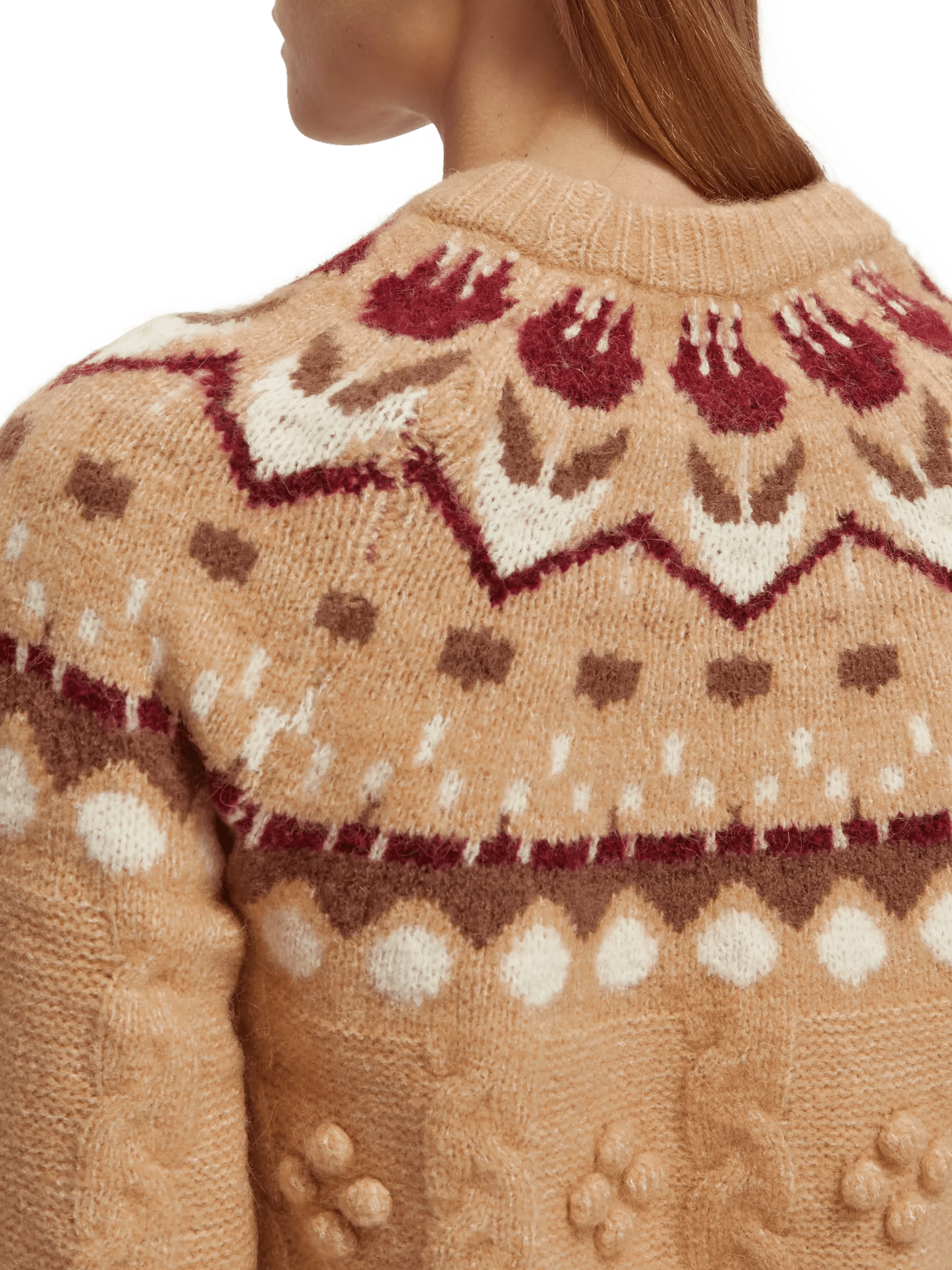 Scotch & Soda Cable knit Fair Isle sweater NHD-DTL3