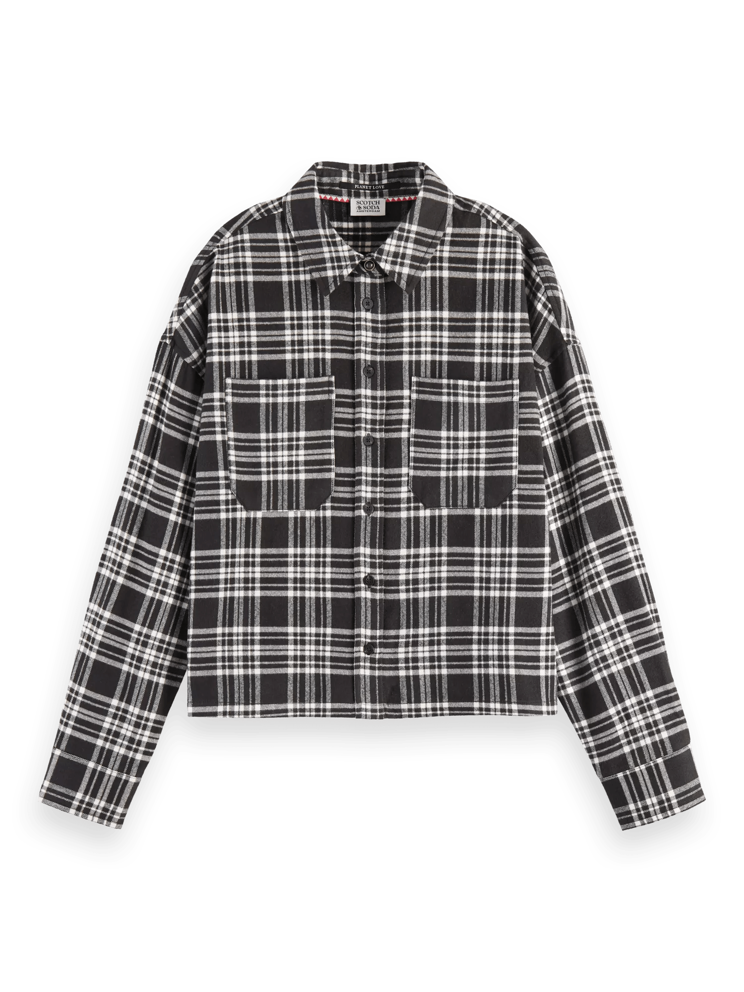 Scotch & Soda Boxy checked flannel shirt FNT