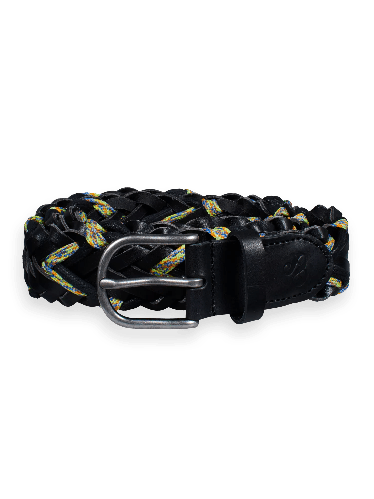 Scotch & Soda Leather & cord braided belt FNT