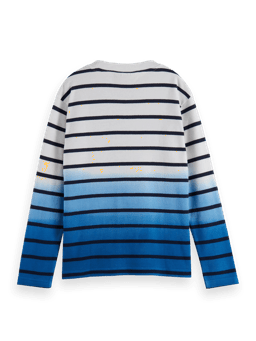 Scotch & Soda Dip-dyed striped long-sleeved T-shirt BCK