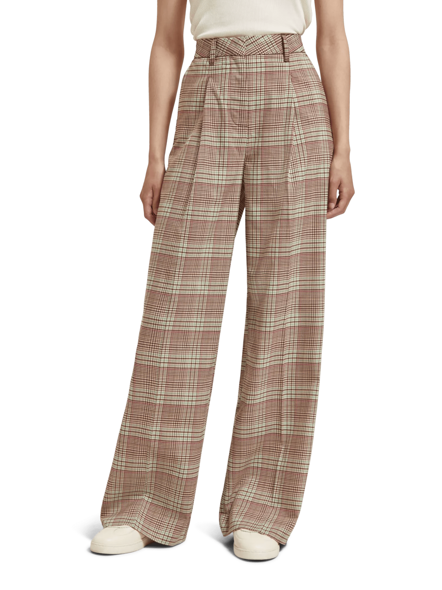 Scotch & Soda The Rose high-rise pleated wide-leg trousers FIT-CRP