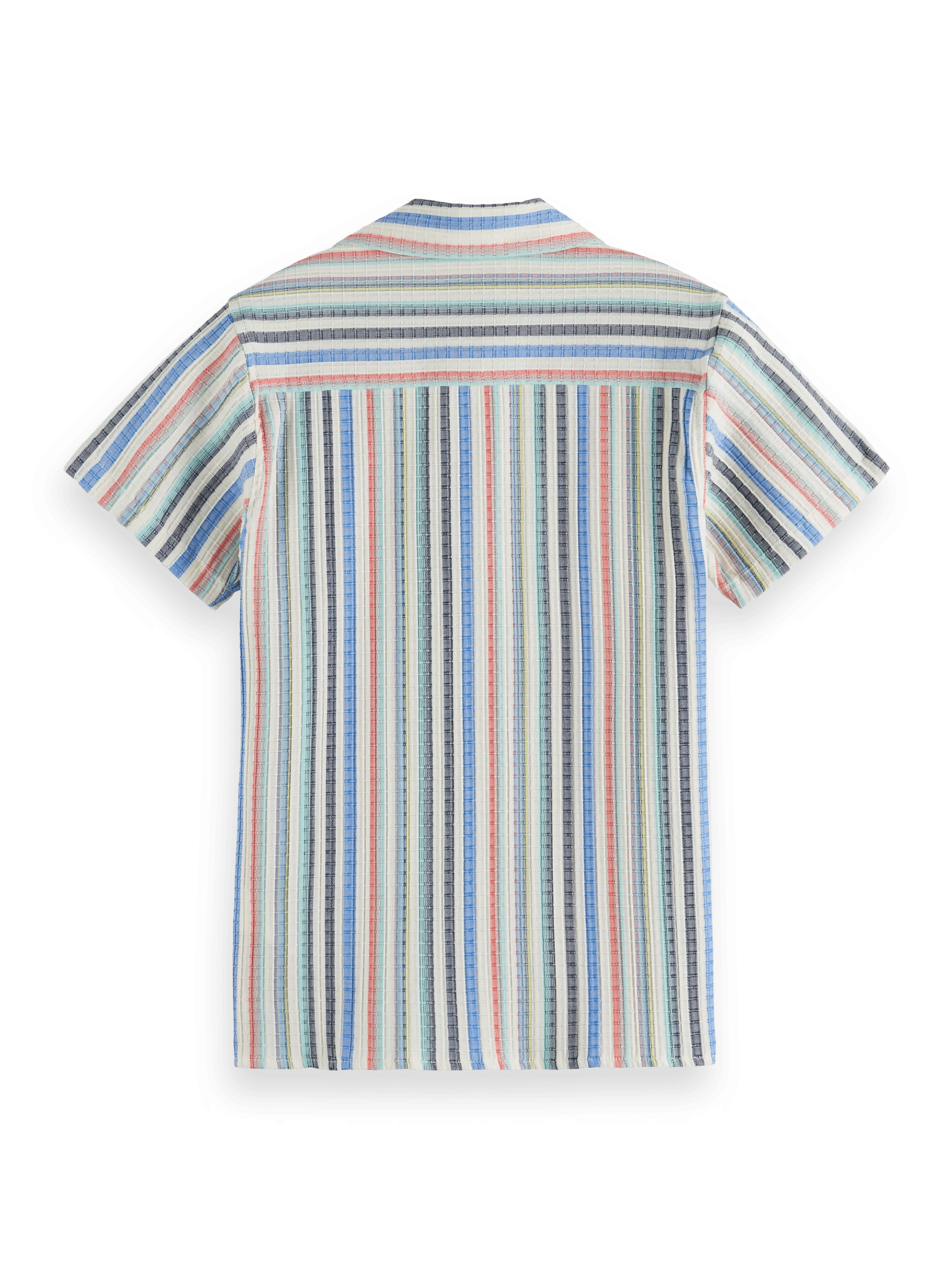Scotch & Soda Structured short-sleeved stripe shirt BCK