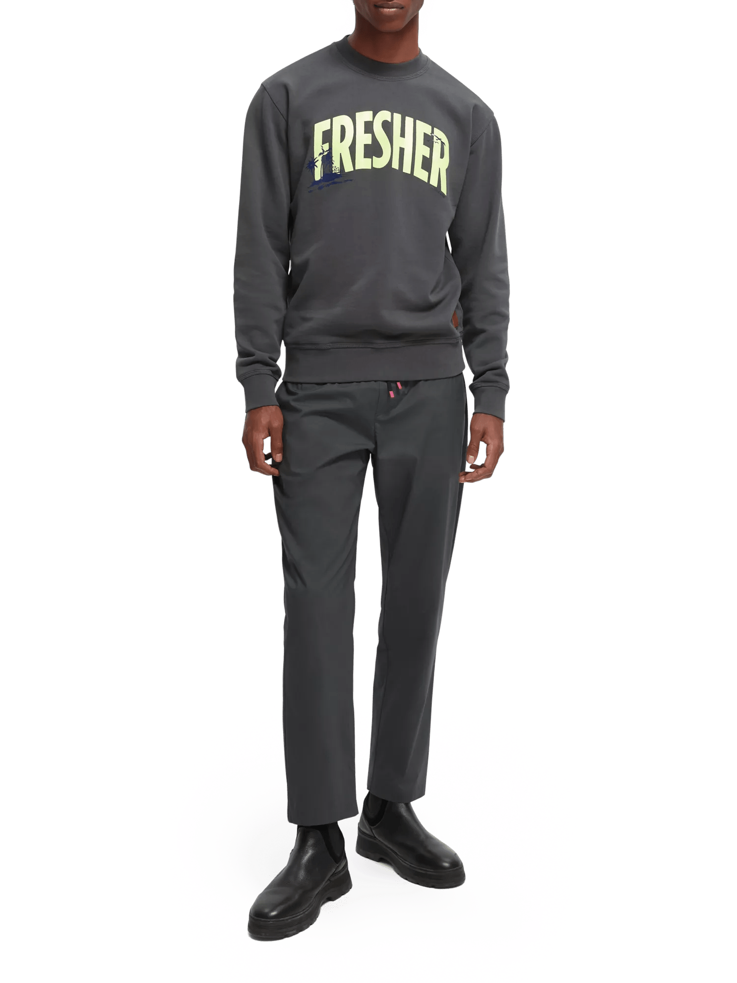 Scotch & Soda Fluorescent graphic crewneck sweatshirt NHD-FNT